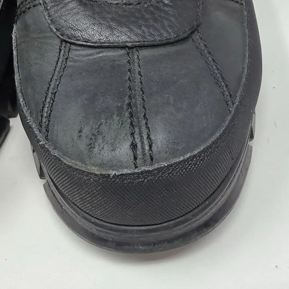 Polo Ralph Lauren Kilworth Duck Boots  Mens 13 Black Leather Zip Buckle Vintage